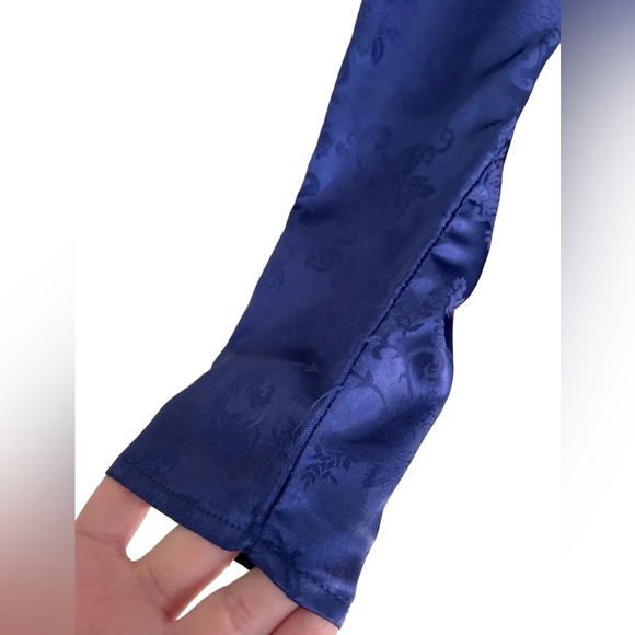 Gunne Sax • Jessica McClintock Vintage Prairie Dress Lace Smock Neck Long Sleeve - Picture 11 of 11